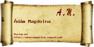 Ádám Magdolna névjegykártya